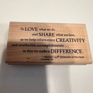 STAMPIN’ UP! “Statement of the‎ Heart” Stamp (1-Piece) MOUNTED